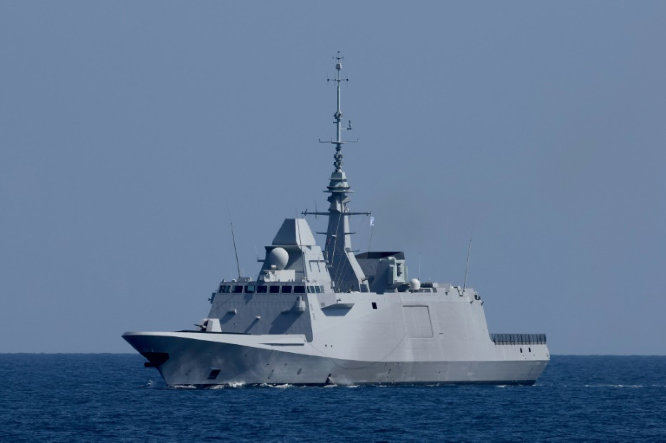 La frégate Languedoc en exercice sur la mer Méditerranée, le 27 mars 2023 © JACK GUEZ