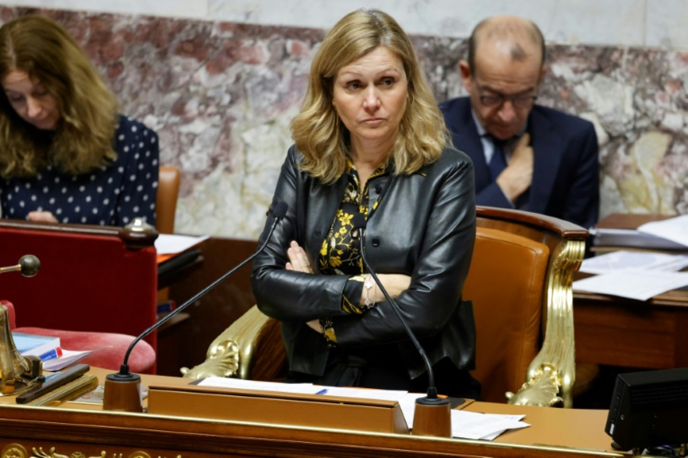 La présidente de l'Assemblée nationale Yaël Braun-Pivet le14 novembre 2023 à l'Assemblée à Paris © Ludovic MARIN