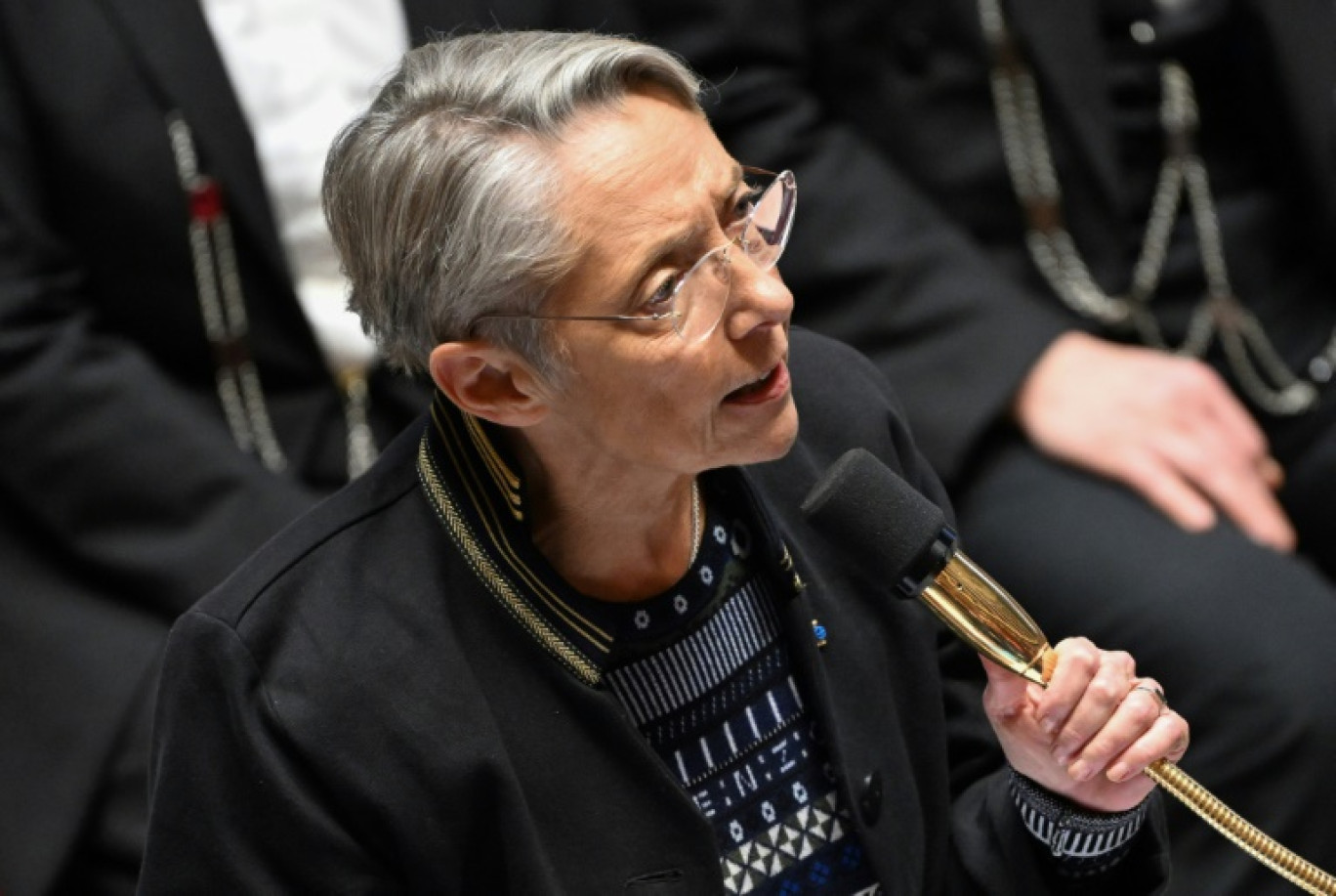 La Première ministre Elisabeth Borne à l'Assemblée nationale à Paris le 12 décembre 2023 © Bertrand GUAY