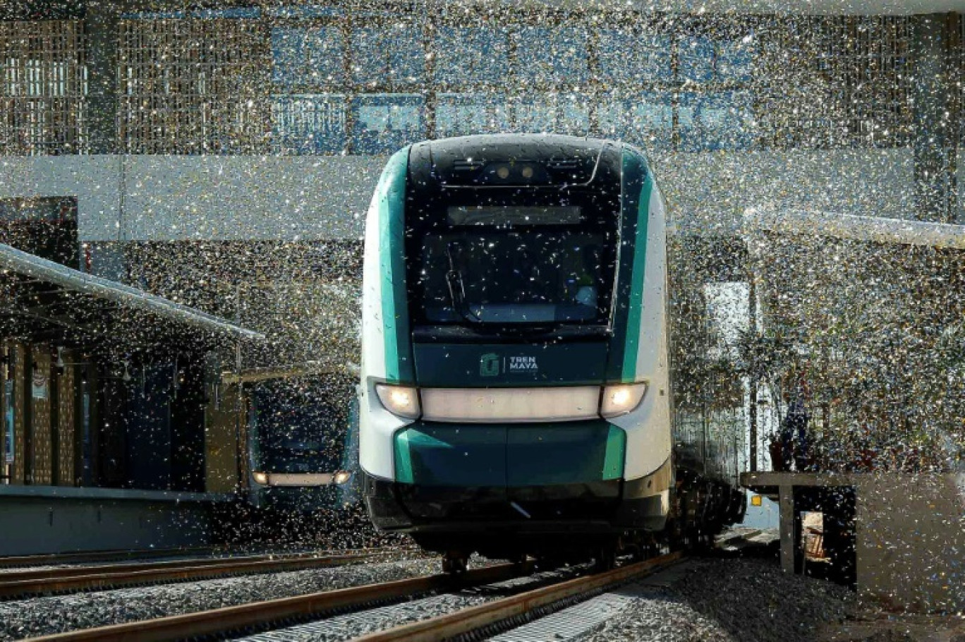 Le train Maya inauguré à Campeche, au Mexique, le 15 décembre 2023, dans une image diffusée par la présidence mexicaine © Handout