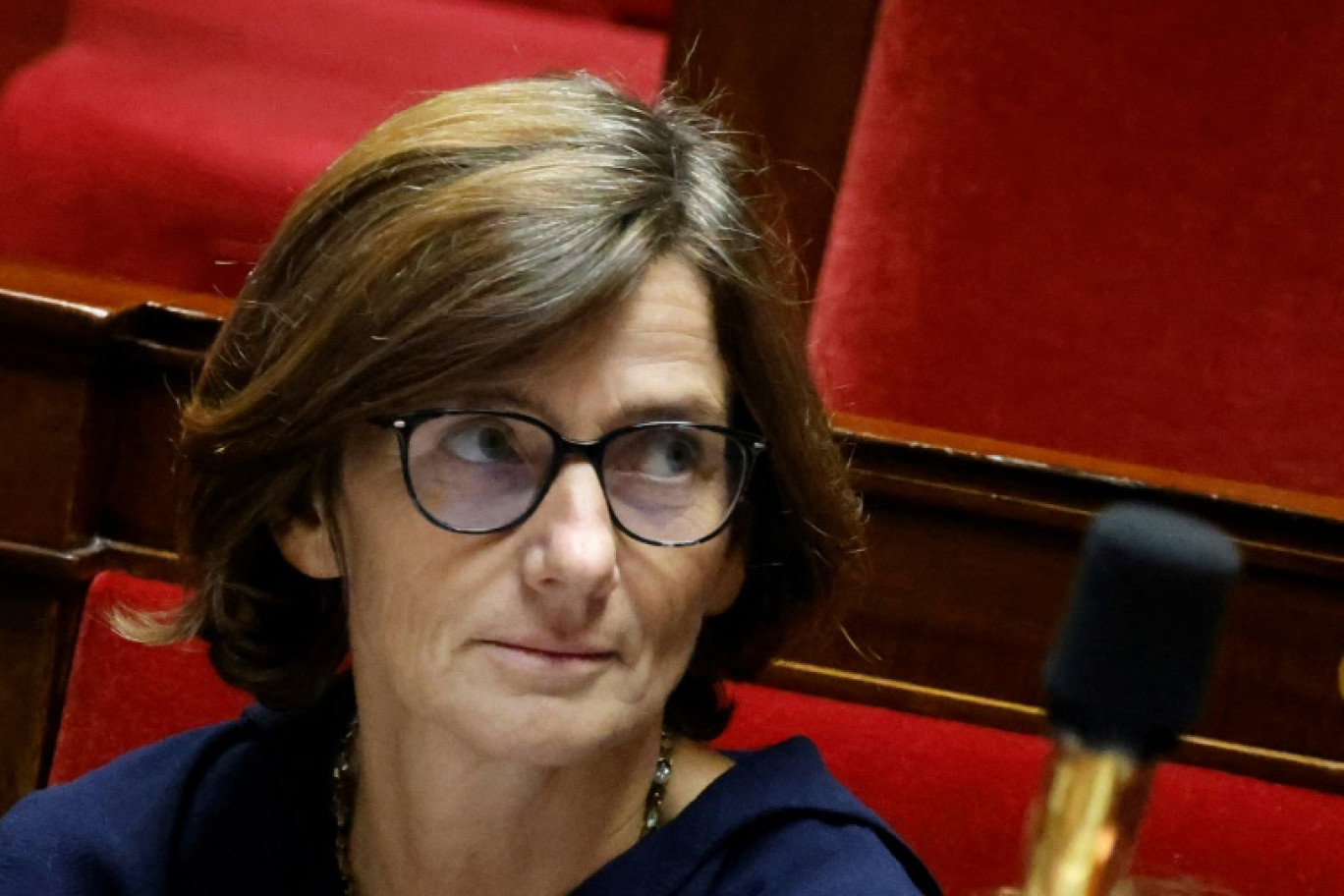 La ministre de la Santé par intérim, Agnès Firmin Le Bodo, à l'Assemblée nationale, le 20 décembre 2023 à Paris © Ludovic MARIN