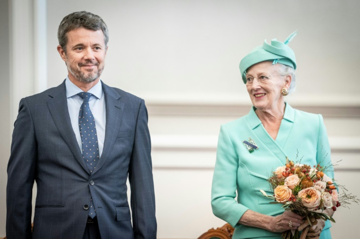 Le prince Frederik et la reine Margrethe II du Danemark, le 4 octobre 2022 à Copenhague © Mads Claus Rasmussen