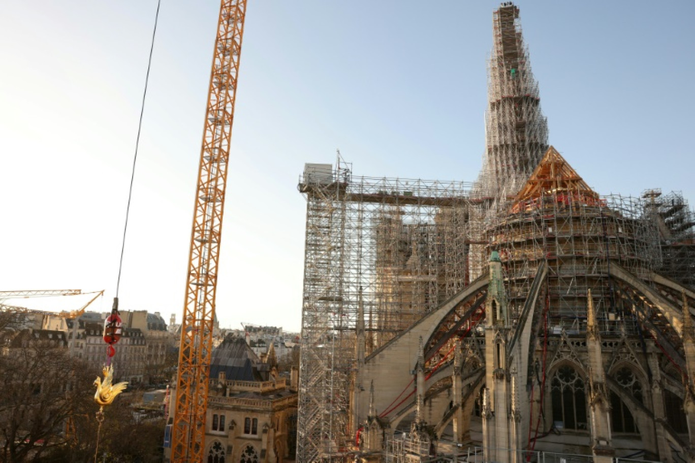 Le chantier de Notre-Dame de Paris le 16 décembre 2023 © Thomas SAMSON