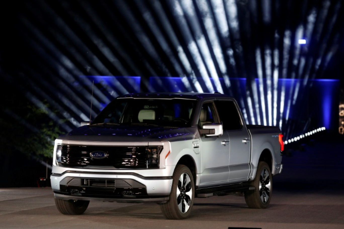 Le pick-up électrique F-150 Lightning de Ford, à Dearborn (Michigan) le 19 mai 2021 © JEFF KOWALSKY