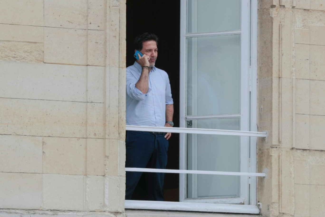 Hugues Renson, alors vice-président de l'Assemblée nationale, dans les locaux du palais Bourbon à Paris, le 20 juin 2022 © Geoffroy VAN DER HASSELT