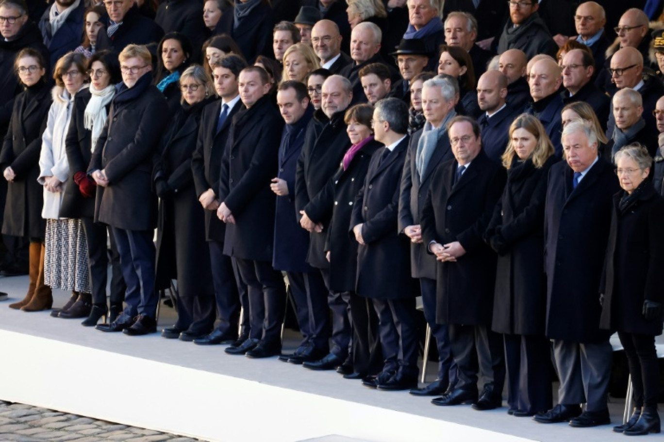 Hommage à Jacques Delors le 5 janvier 2024 aux Invalides à Paris © Ludovic MARIN