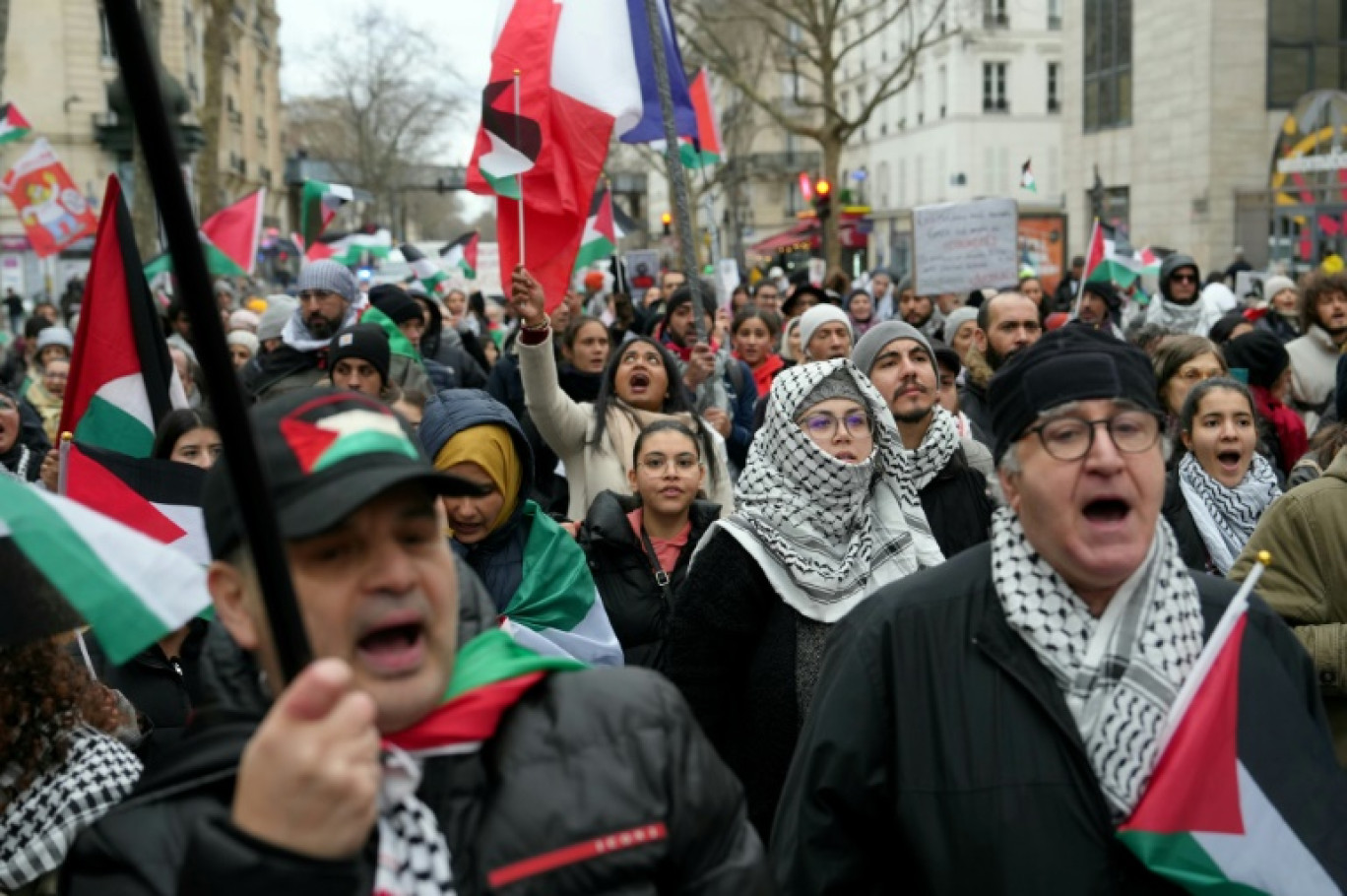 Manifestation de soutien à la population palestinienne de Gaza, le 6 janvier 2024 à Paris © Dimitar DILKOFF