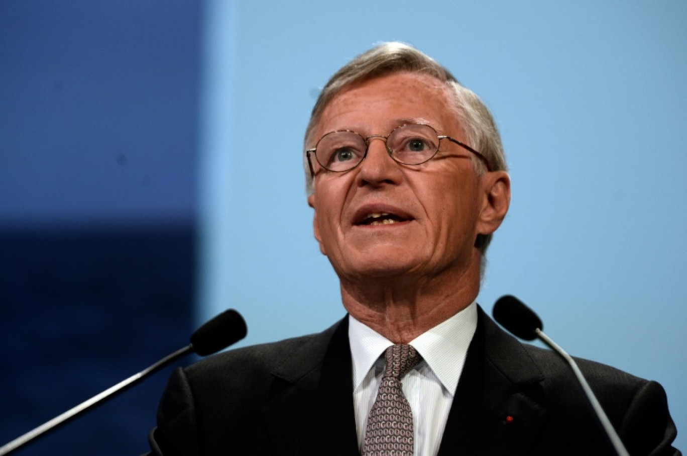 Thierry Desmarest lors d'une assemblée générale des actionnaires de Total, le 29 mai 2015 à Paris © STEPHANE DE SAKUTIN