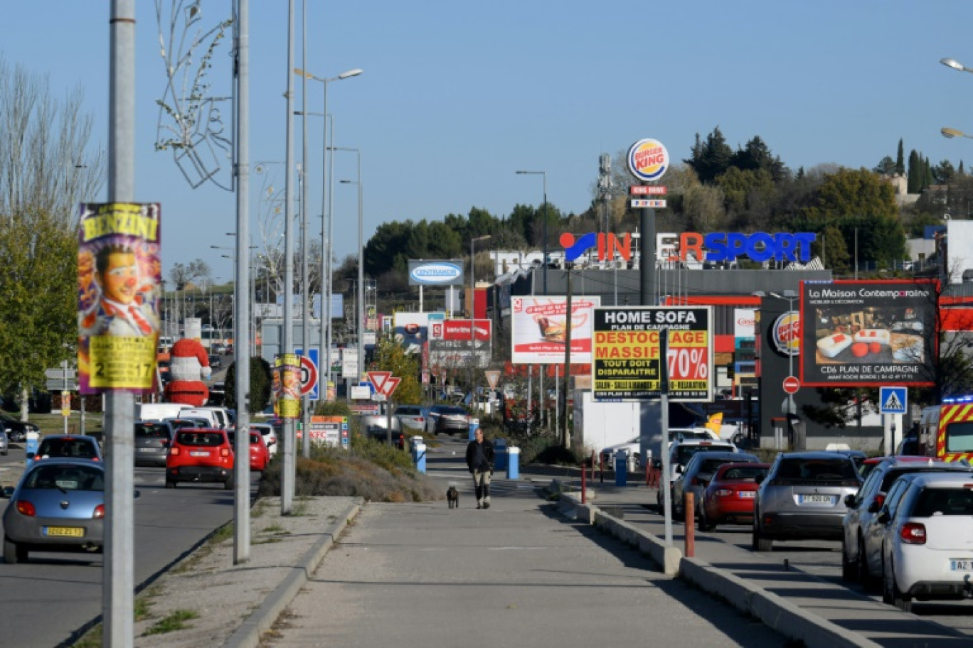 La zone commerciale "Plan de Campagne" aux Pennes-Mirabeau, dans les Bouches-du-Rhône, le 6 décembre 2023 © Nicolas TUCAT