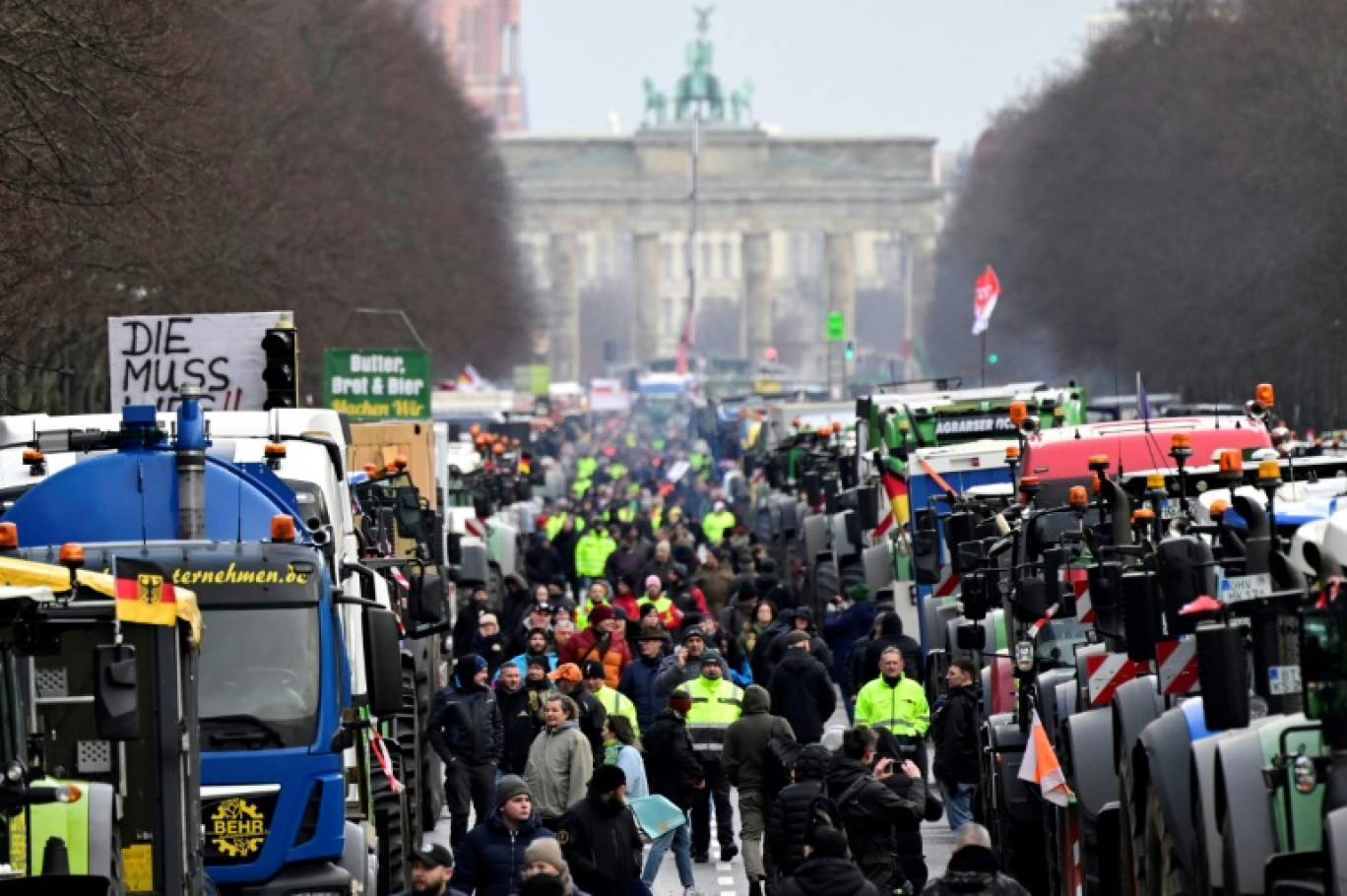 Manifestation d'agriculteurs à Berlin, le 15 janvier 2024 © JOHN MACDOUGALL