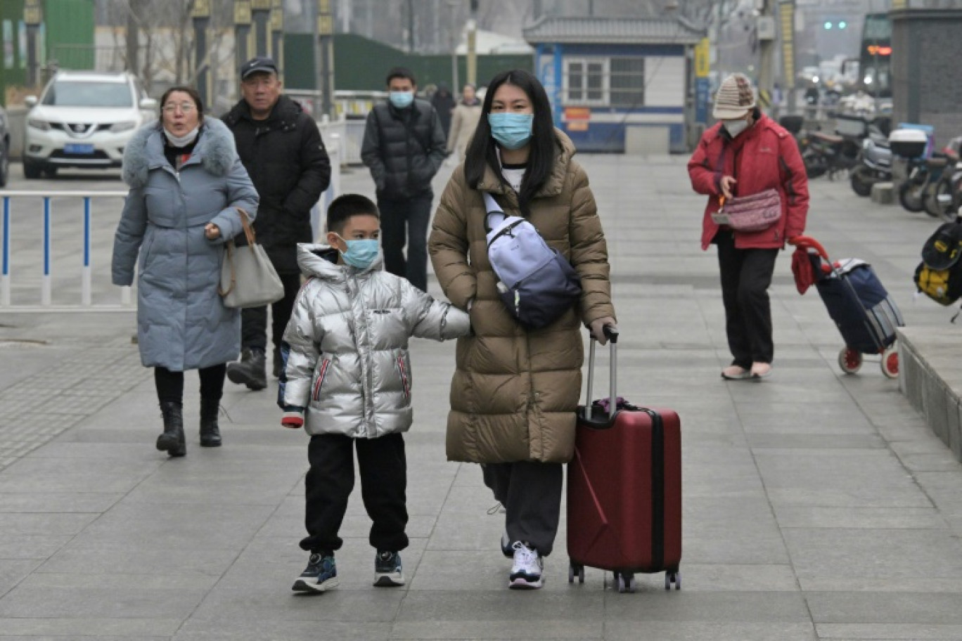 Dans une rue de Pékin, le 17 janvier 2024 © Pedro PARDO