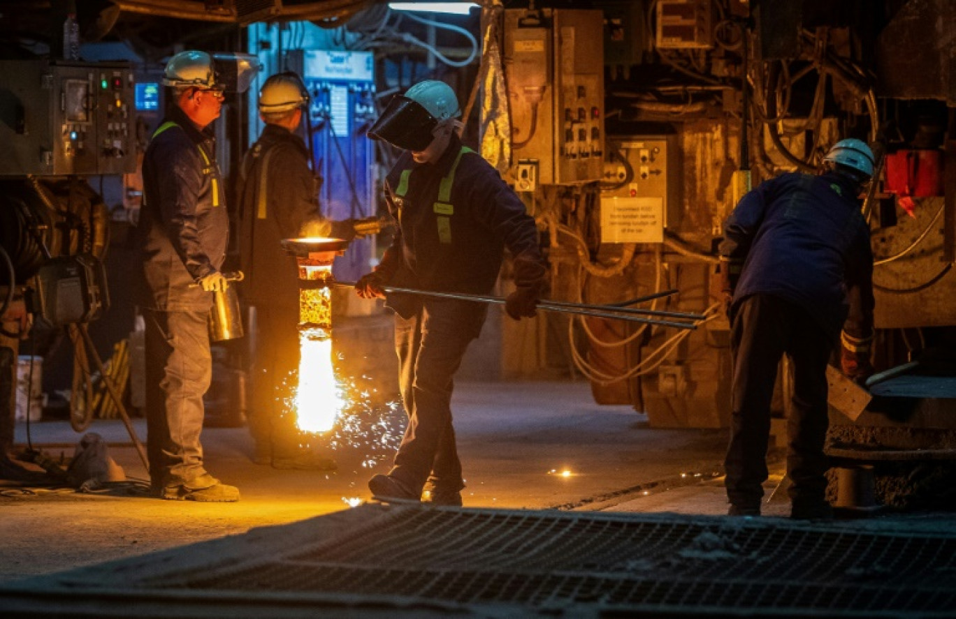 Sur le site de Tata Steel à Port Talbot au Pays de Galles, le 15 août 2023 © Geoff Caddick