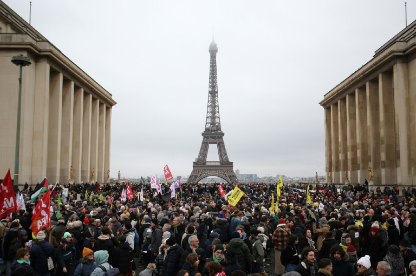 Manifestation contre la loi immigration à Paris, le 21 janvier 2024 © Guillaume BAPTISTE