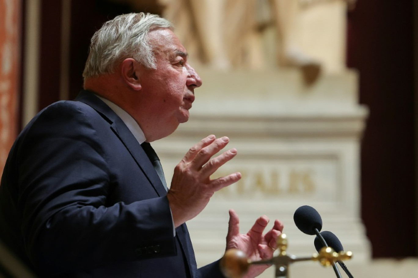 Le président du Sénat français Gérard Larcher à Paris, le 2 octobre 2023 © Thomas SAMSON