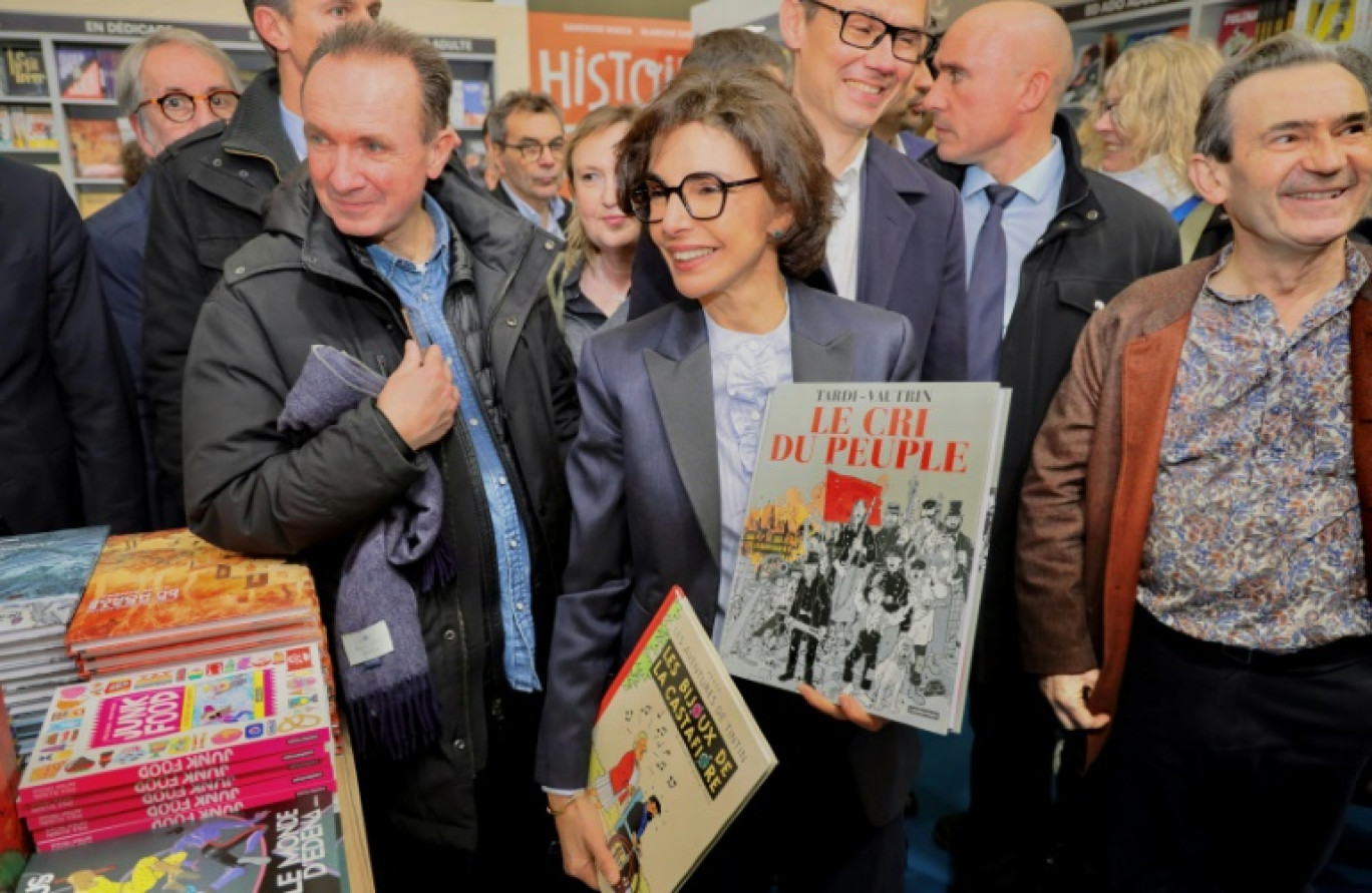 La ministre de la Culture Rachida Dati au Festival international de la bande dessinée d'Angoulême, le 27 janvier 2024 © YOHAN BONNET