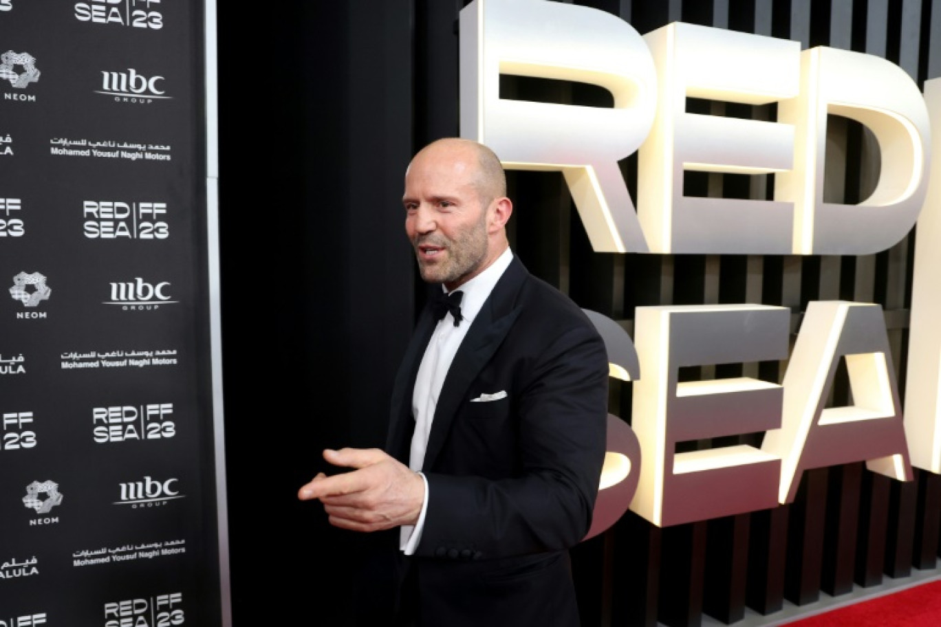 L'acteur américain Jason Statham à Jeddah le 7 décembre 2023 © PATRICK BAZ