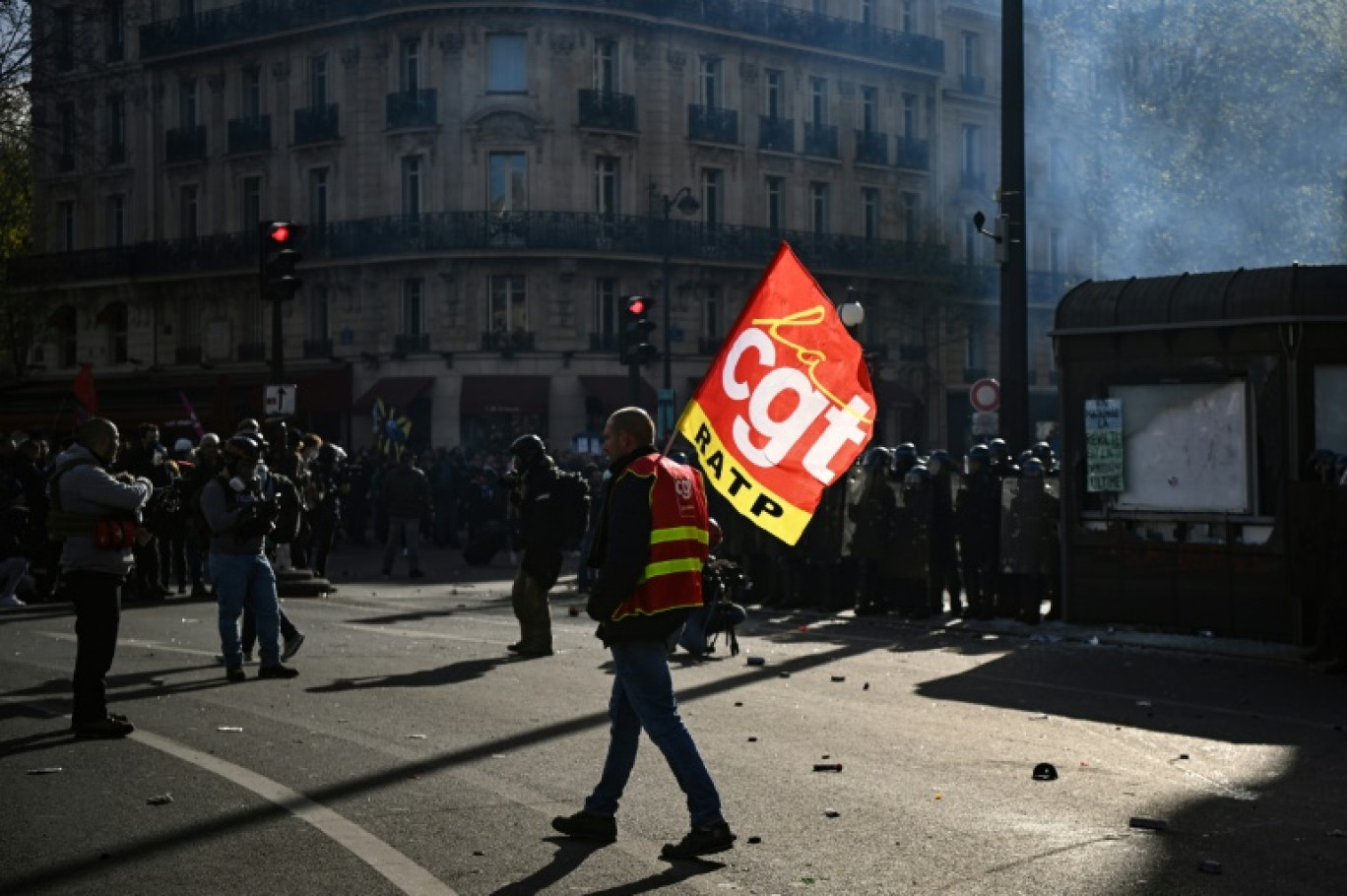 La CGT-RATP, premier syndicat du transporteur public, a déposé un préavis de grève courant du 5 février au 9 septembre, période comprenant les Jeux olympiques et paralympiques © Christophe ARCHAMBAULT