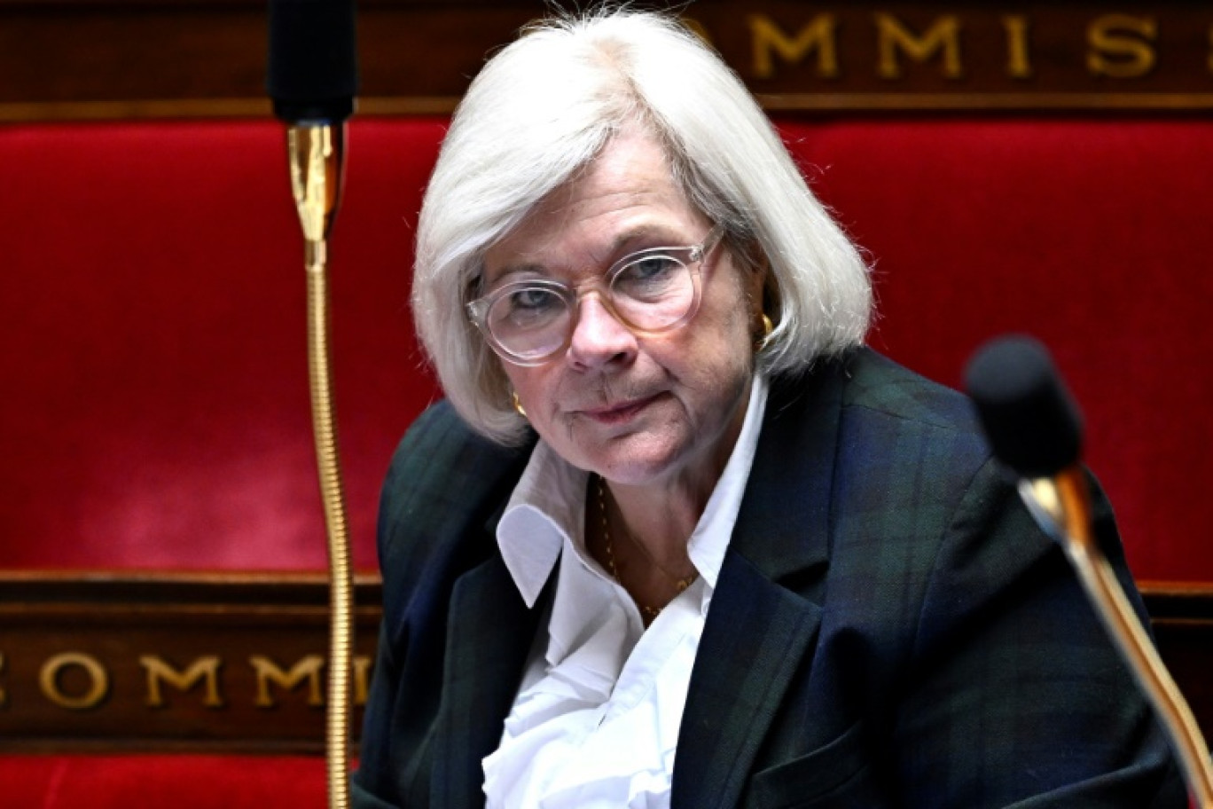 La ministre du Travail, de la Santé et des Solidarités Catherine Vautrin le 24 janvier 2024 à l'Assemblée nationale à Paris © JULIEN DE ROSA