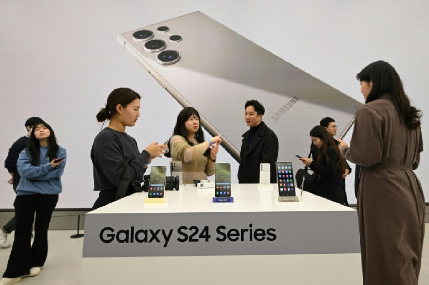 Le PDG de Samsung, Han Jong-Hee, le 8 janvier 2024 au CES de Las Vegas © Frederic J. BROWN