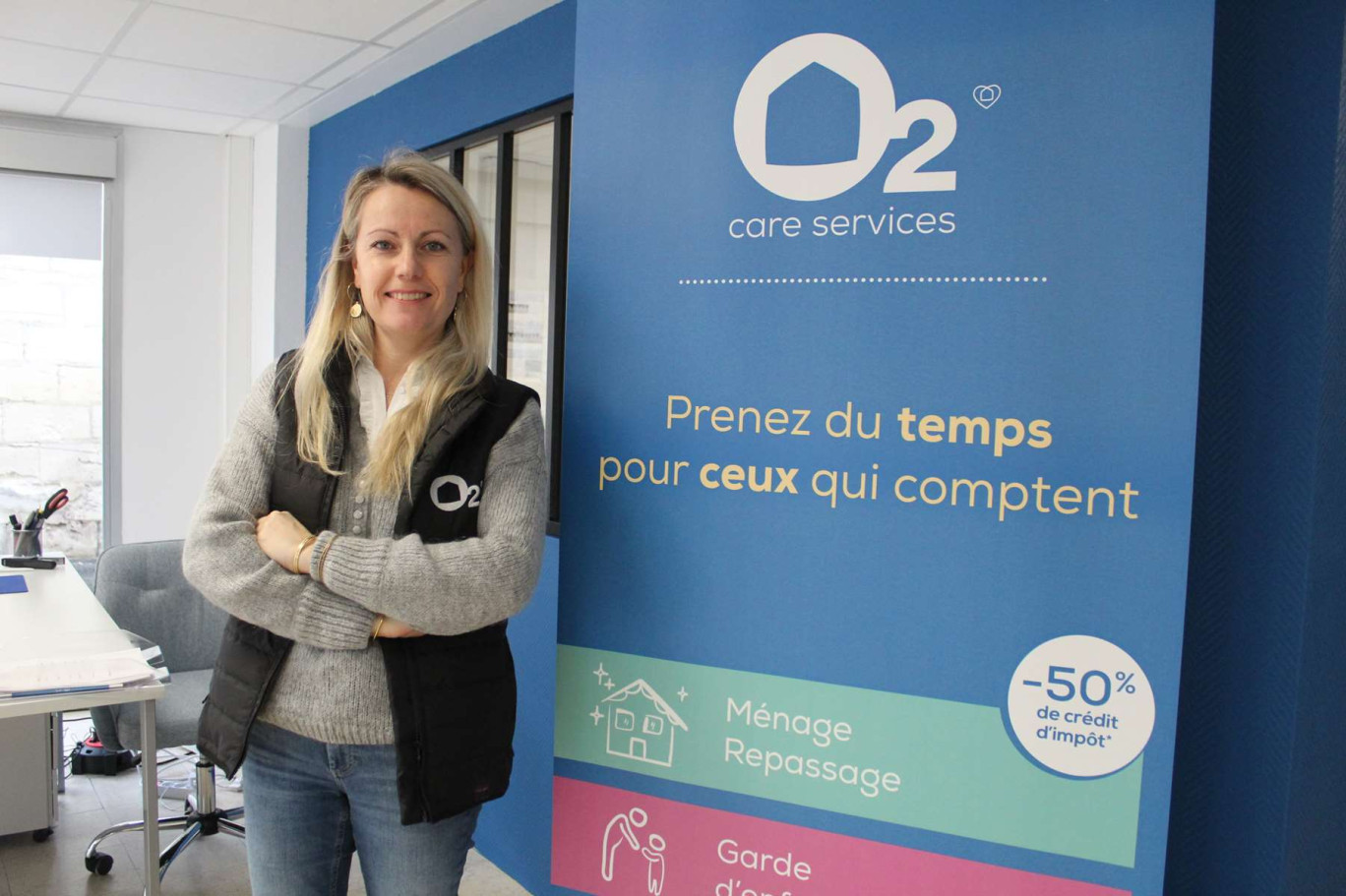 Christel Venet a ouvert une franchise O2 à Laon en décembre dernier.