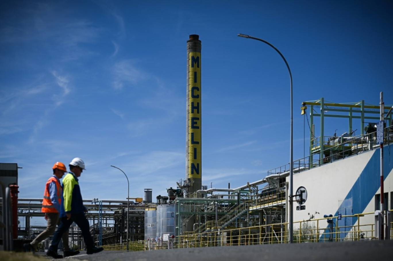 L'usine Michelin de Bassens, près de Bordeaux, produisant des élastomères synthétiques pour la fabrication des pneus, le 28 juillet 2022 en Gironde © Philippe LOPEZ