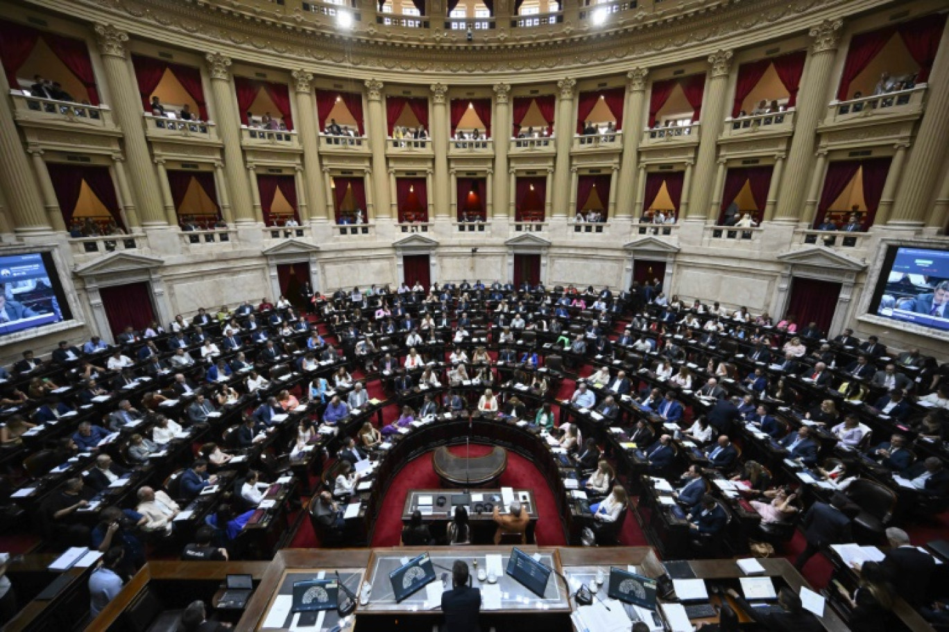 Le parlement argentin examine les réformes dérégulatrices du président ultralibéral Javier Milei, le 31 janvier 2024 à Buenos Aires © Luis ROBAYO