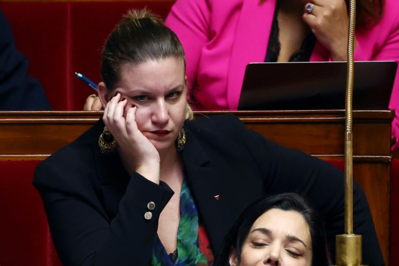 La cheffe de file des députés La France insoumise (LFI), Mathilde Panot, à l'Assemblée nationale à Paris, le 30 janvier 2024 © EMMANUEL DUNAND