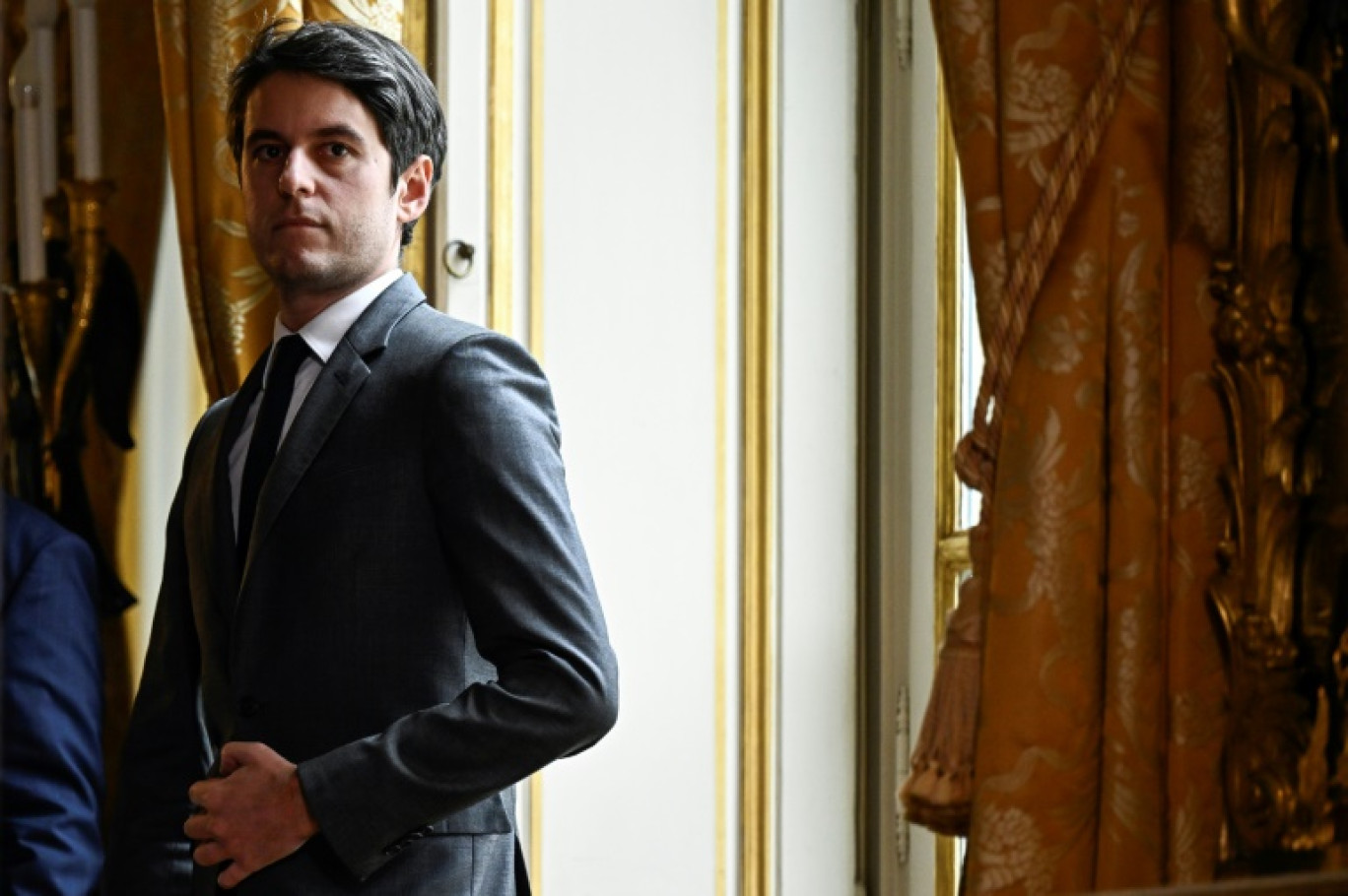 Le Premier ministre Gabriel Attal à l'hôtel Matignon, le 1er février 2024 à Paris © JULIEN DE ROSA