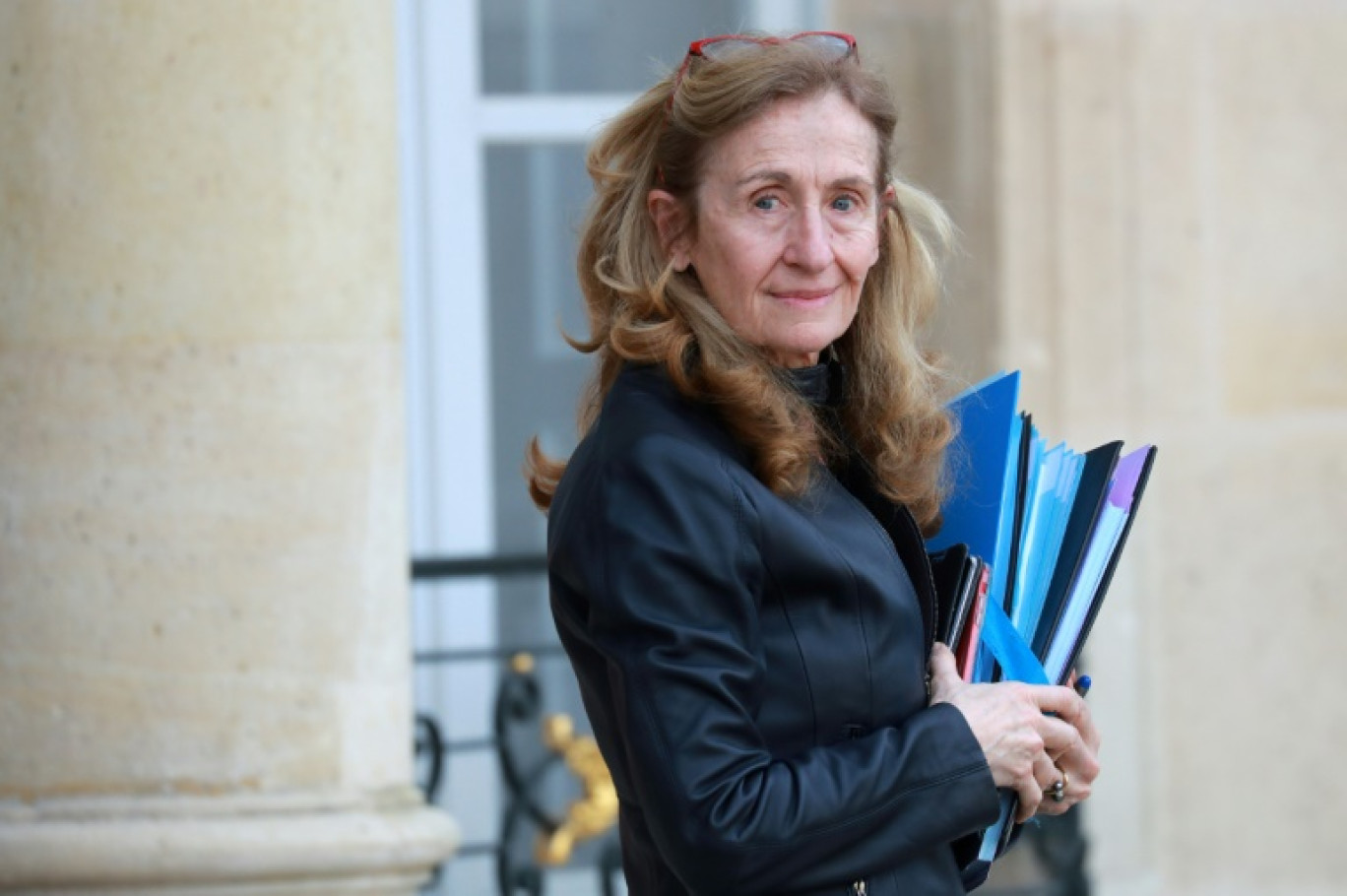 Nicole Belloubet, alors ministre de la Justice, quitte le conseil des ministres à l'Elysée le 29 juin 2020 à Paris © Ludovic MARIN