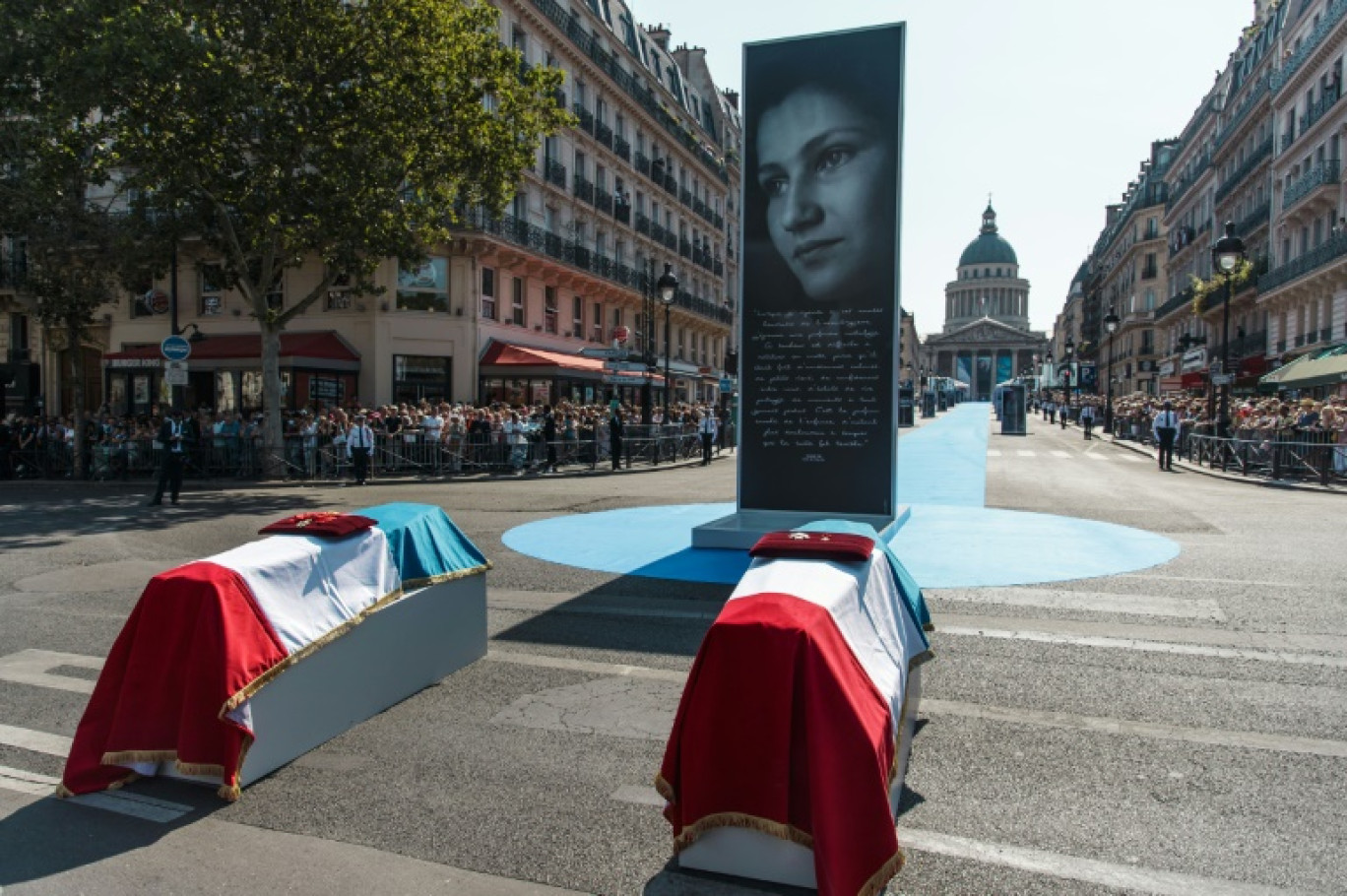 Cérémonie d'entrée au Panthéon de Simone Veil et de son mari Antoine le 1er juillet 2018 © Christophe Petit-Tesson