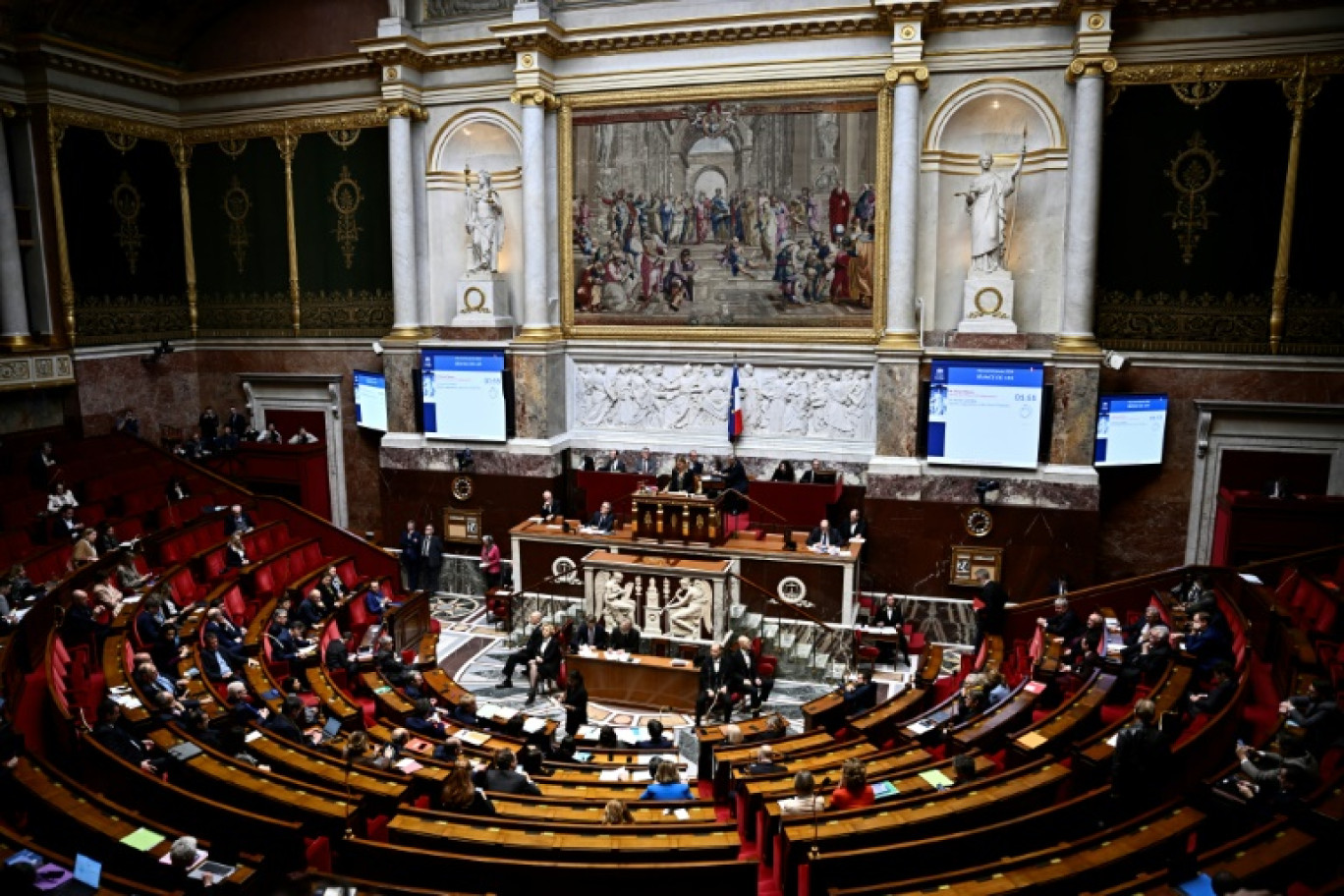 Séance de questions au gouvernement le 24 janvier 2024 à l'Assemblée nationale à Paris © JULIEN DE ROSA