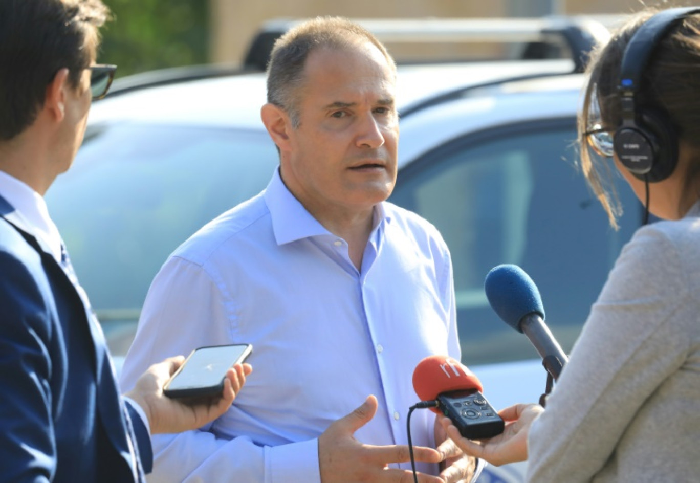 Fabrice Leggeri, alors directeur de Frontex, l'agence européenne de surveillance des frontières, à Druskininkai, en Lituanie, le 19 juillet 2021 © PETRAS MALUKAS