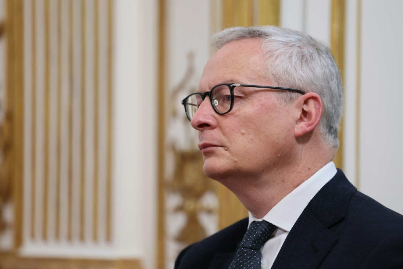 Le ministre de l'Economie, Bruno Le Maire, assiste à la conférence de presse du Premier ministre Gabriel Attal, le 21 février 2024 à Paris © ALAIN JOCARD