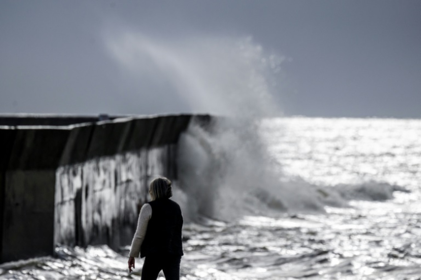 La tempête Louis a balayé la France jeudi, provoquant la mort d'un automobiliste noyé dans sa voiture dans les Deux-Sèvres et obligeant la SNCF à suspendre des trains par précaution © LOIC VENANCE