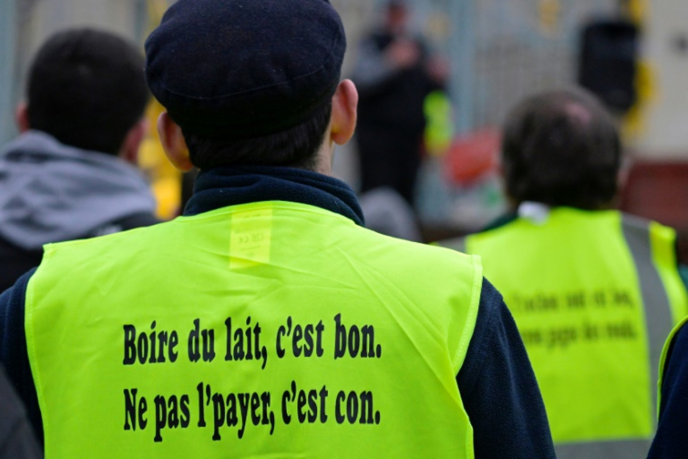 Lors d'une manifestation d'éleveurs à Rennes, le 25 janvier 2024 © DAMIEN MEYER