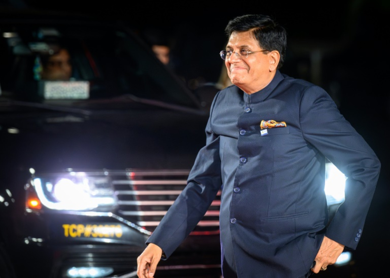 Le ministre indien du Commerce Piyush Goyal, lors d'un déplacement aux Etats-Unis pour le sommet de l'APEC. Photo prise à San Franciso, le 16 novembre 2023 © JOSH EDELSON