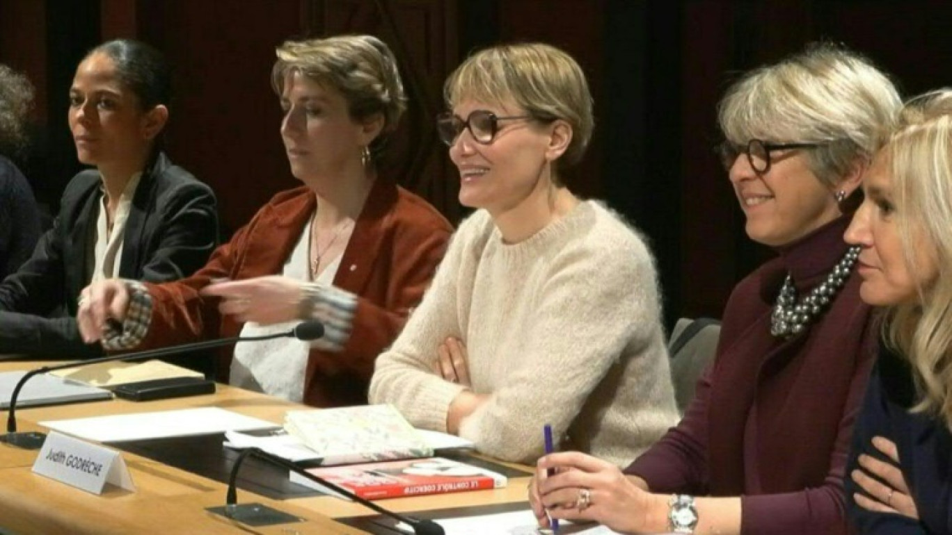 L'actrice Judith Godrèche à la cérémonie des César, le 23 février 2024 à Paris © STEPHANE DE SAKUTIN