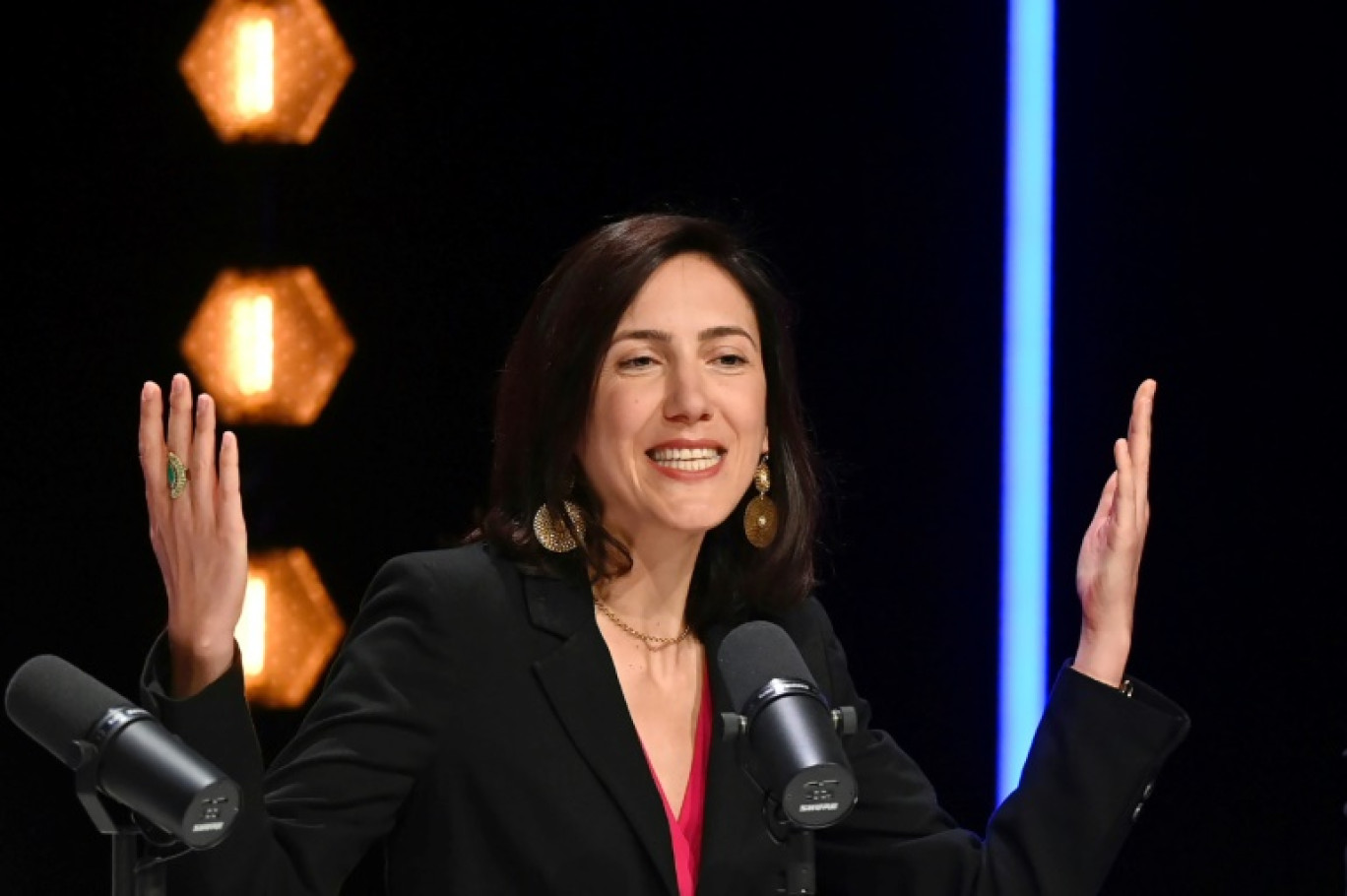 French Member of the European Parliament's Renew Europe group, Valerie Hayer delivers a speech during the opening plenary of the seminar of the political executives of the future presidential party at the Robert Schuman congress centre in Metz, eastern France, on August 27, 2022. © Jean-Christophe VERHAEGEN