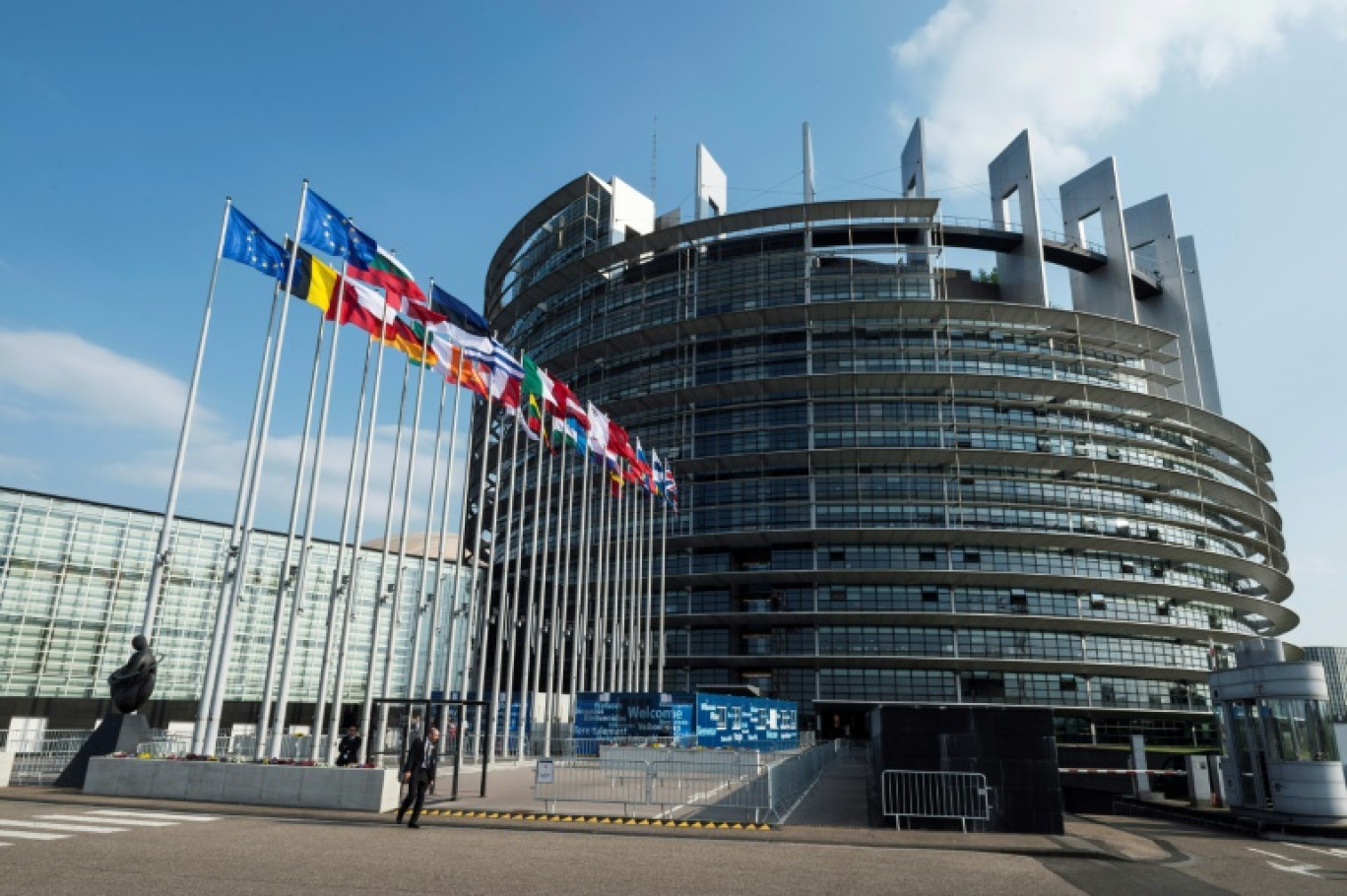 Le Parlement européen à  Strasbourg, le 3 avril 2017 © SEBASTIEN BOZON