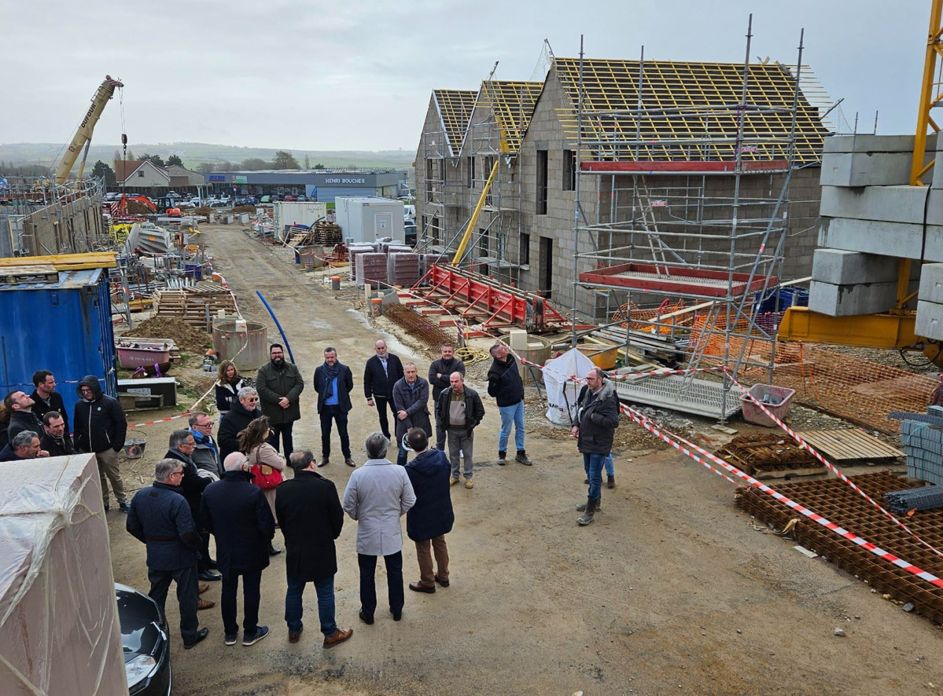 Visite du chantier à Marquise, vendredi 15 mars 2024. © Habitat Hauts-de-France