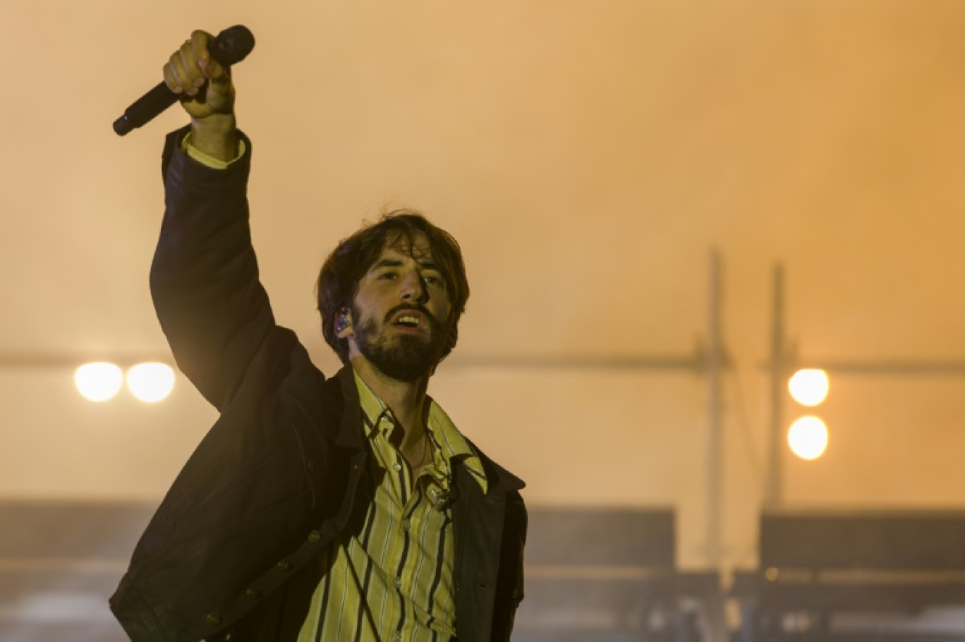 Le rappeur Antoine Valentinelli, dit Lomepal, aux  Eurockeennes de Belfort, festival de rock organisé à Sermamagny, dans l'est de la France, le 1er juillet 2023 © Jean-Christophe VERHAEGEN