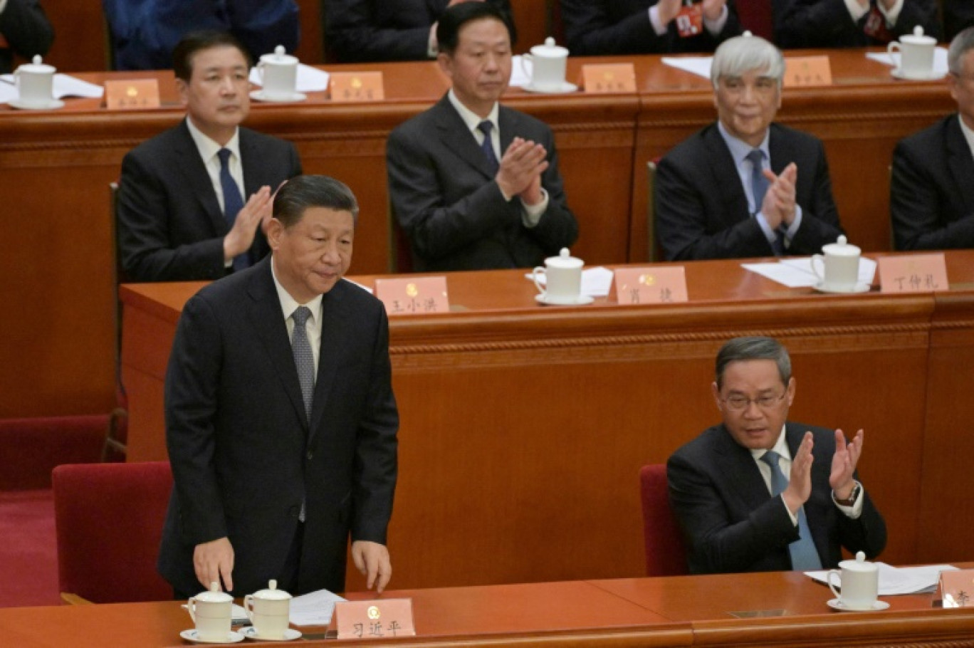 Le président chinois Xi Jinping, lors de la cérémonie d'ouverture de la session annuelle du Parlement chinois, à Pékin, le 4 mars 2024 © Pedro Pardo