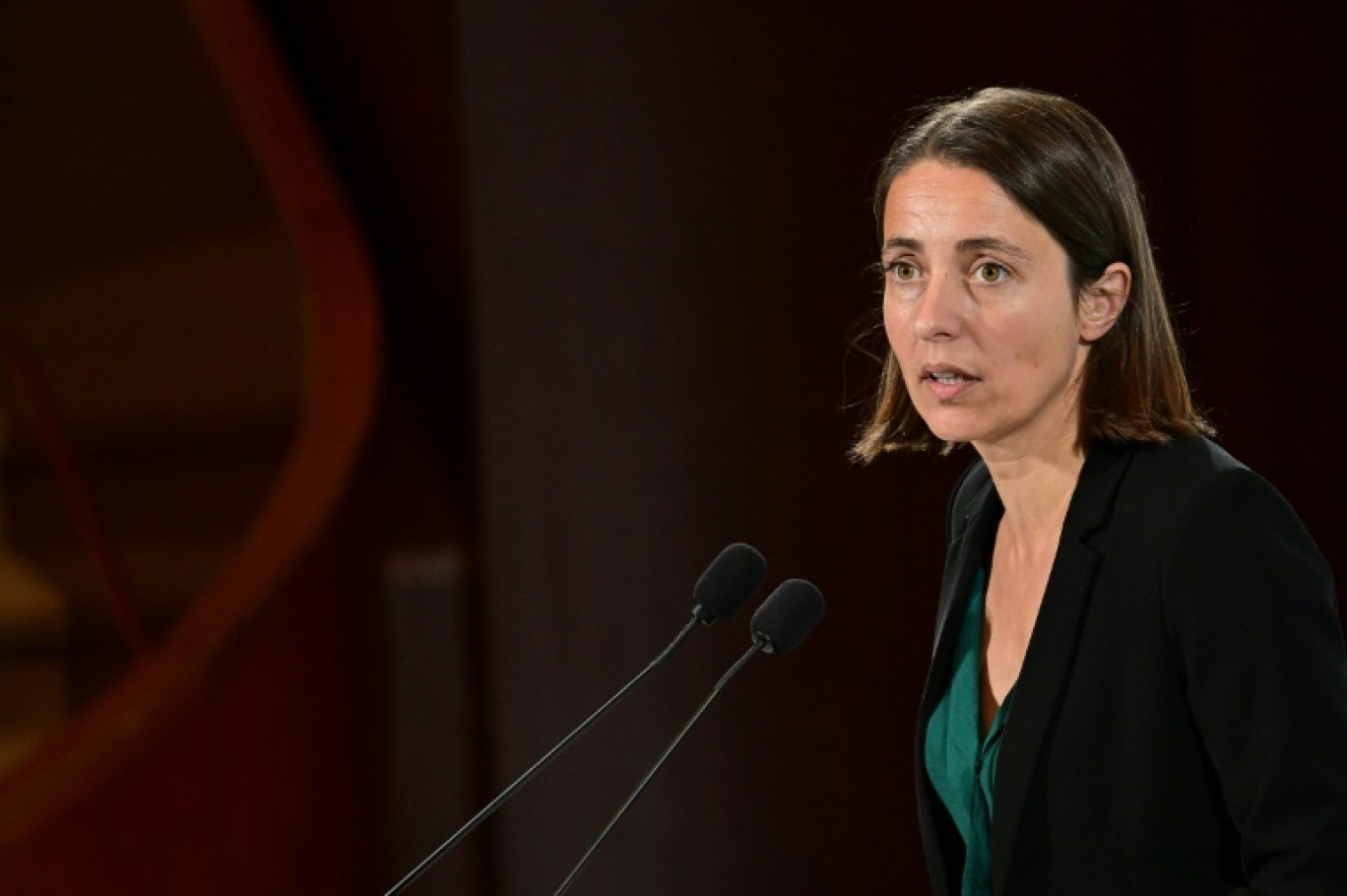 La secrétaire générale de la CGT Sophie Binet, le 16 octobre 2023 à Paris © Miguel MEDINA