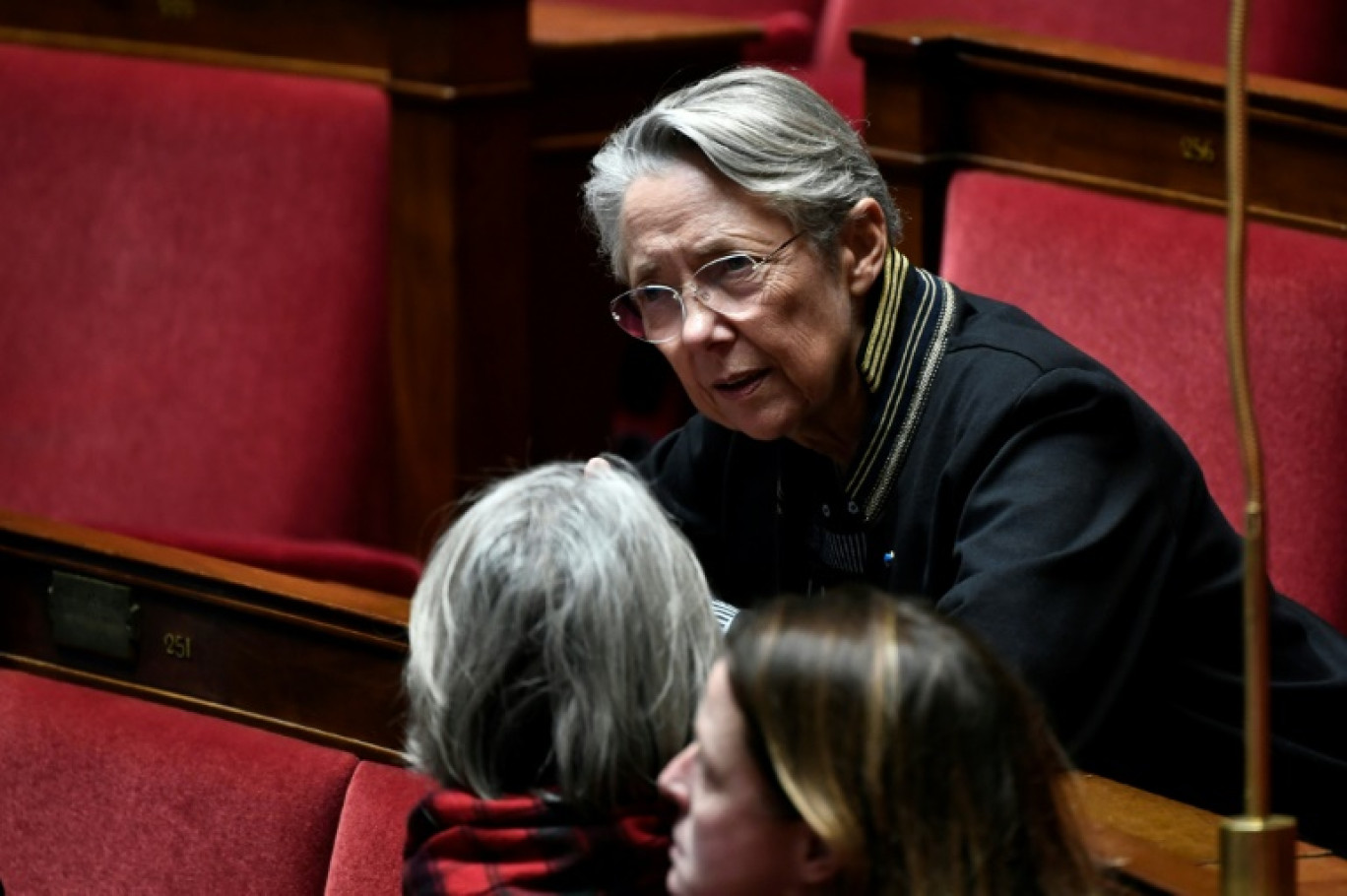 L'ex-Première ministre Elisabeth Borne, à l'Assemblée nationale, Paris, le 27 février 2024 © STEPHANE DE SAKUTIN