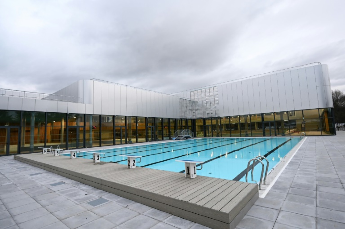 La piscine Annette Kellermann, dans le complexe de Marville, à La Courneuve, le 6 février 2024 en Seine-Saint-Denis © Bertrand GUAY