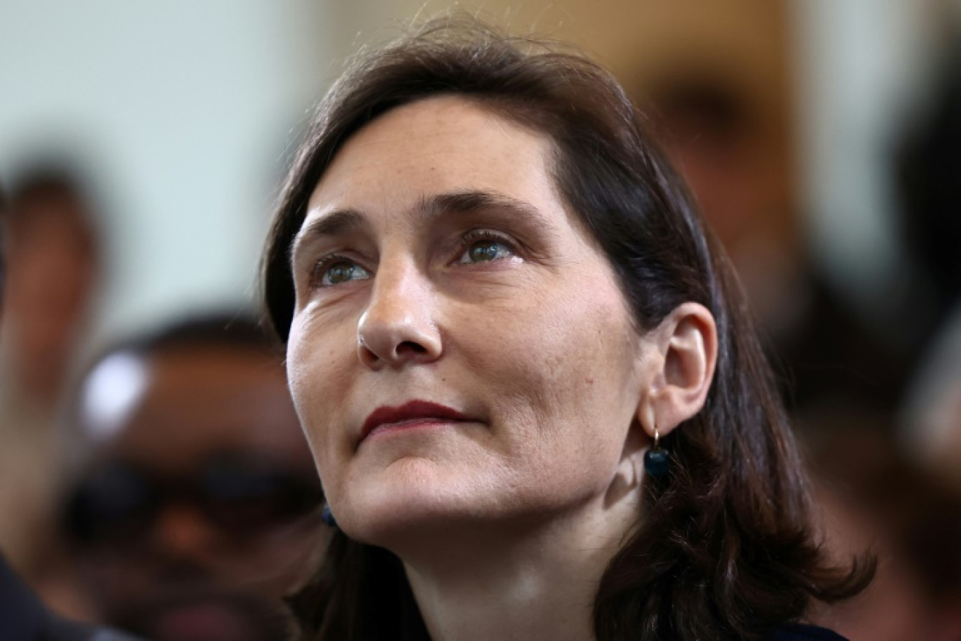 Amélie Oudea-Castera, assiste à la présentation de la programmation culturelle des événements liant l'art et le sport jusqu'aux Jeux Olympiques, au Musée du Luxembourg à Paris le 11 mars 2024 © Anne-Christine POUJOULAT