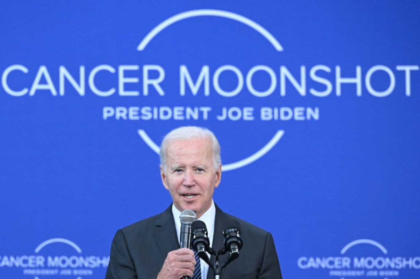 Le président américain Joe Biden lors de son discours sur le "Cancer Moonshot", à Boston, le 12 septembre 2022 © Mandel NGAN