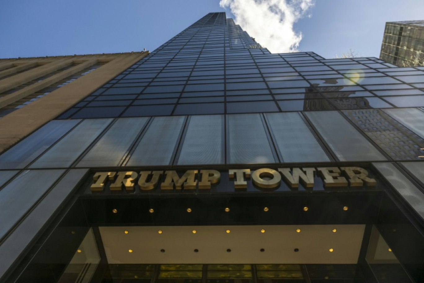 L'entrée de la Trump Tower à New York, le 21 mars 2024 © ANGELA WEISS