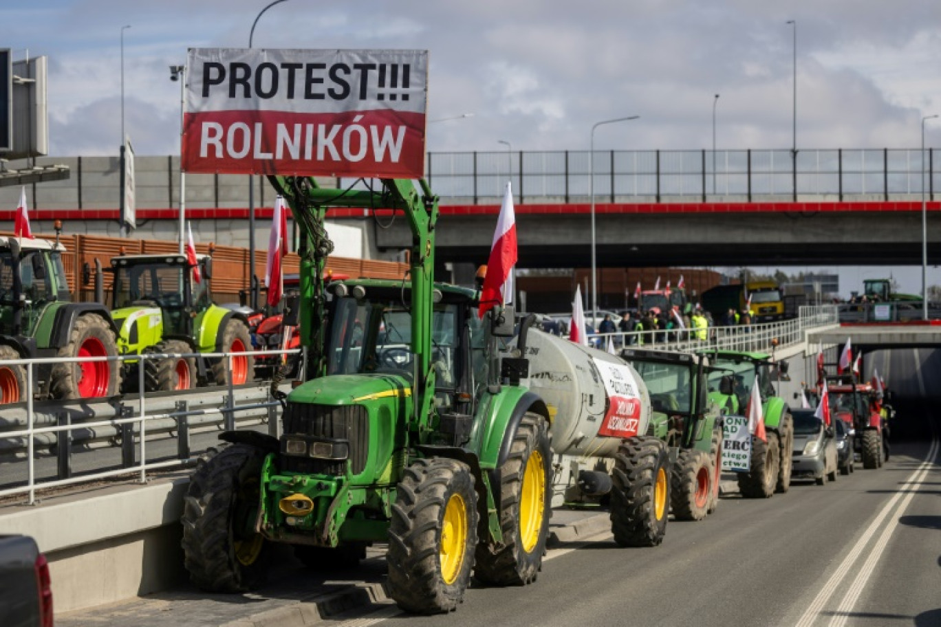 Manifestation d'agriculteurs poloanis, le 20 mars 2024 à Varsovie © Wojtek Radwanski