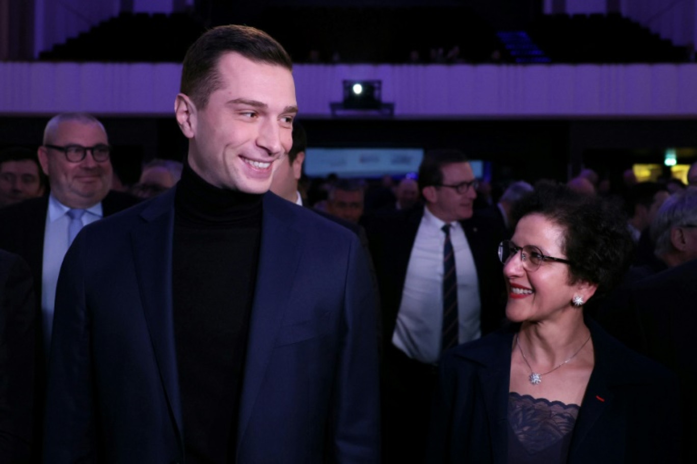 Malika Sorel et Jordan Bardella à Paris le 26 mars 2024 © ALAIN JOCARD